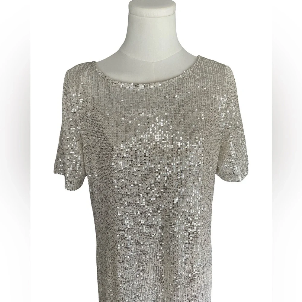 7 For All Mankind Sequin Sheath Mini Dress Womens Size Medium